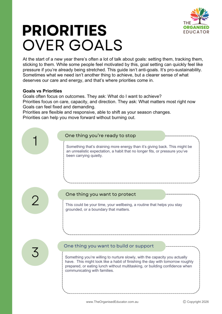 Priorities Over Goals